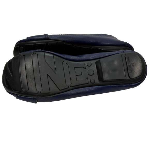 Nine West Ballet Flats Navy Blue Faux Leather Slip On Buckle Accent 9 M‎ Lyrical - Picture 10 of 10